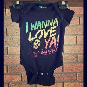 Bob Marley I Wanna Love Ya Onesie New Without Tags